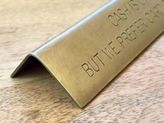 Self-standing desk nameplate